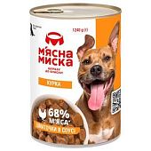 Корм влажный Мясная Миска с курицей для собак 1,24кг