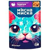 Корм влажный Мясная Миска с индейкой и печенью для кошек 100г