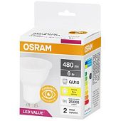 Лампочка Osram Gu10 6W 3000K