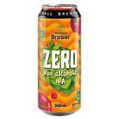 Пиво Volynski Browar Zero IPA светлое нефильтрованное безалкогольное 0,5л