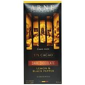 Шоколад черный Arne с лимонной цедрой и перцем 100г