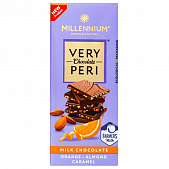 Шоколад молочный Millennium Very Peri с миндалем карамелью и апельсиновой цедрой 85г