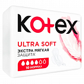 Прокладки Kotex ExtraSoft Normal ультратонкие с крылышками 4 капельки 10шт