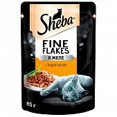 Корм Sheba Fine Flakes с индейкой для взрослых кошек 85г