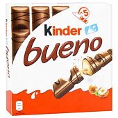 Батончик шоколаднsй Kinder Bueno с молочно-ореховой начинкой 107,5г